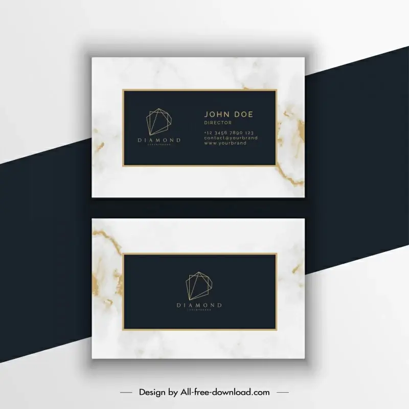 diamond shop business card templates contrast gunge geometric shape