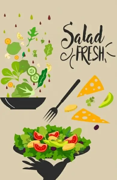 diet banner fresh vegetable food decoration