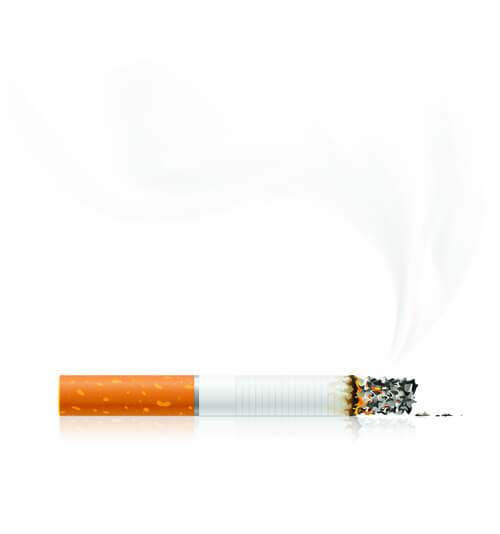 different cigarettes elements vector set