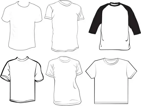 different clothes elements vector