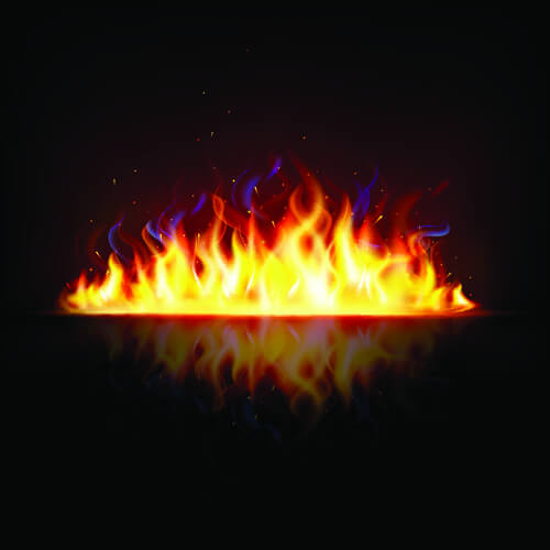 different shapes of the fire elements vector