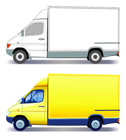 different transport vehicles design vector