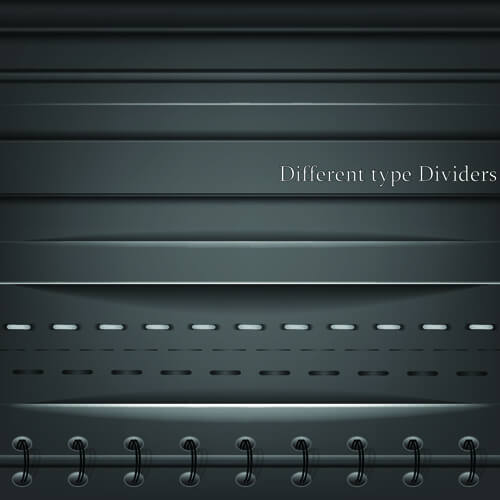 different type dividers design vector