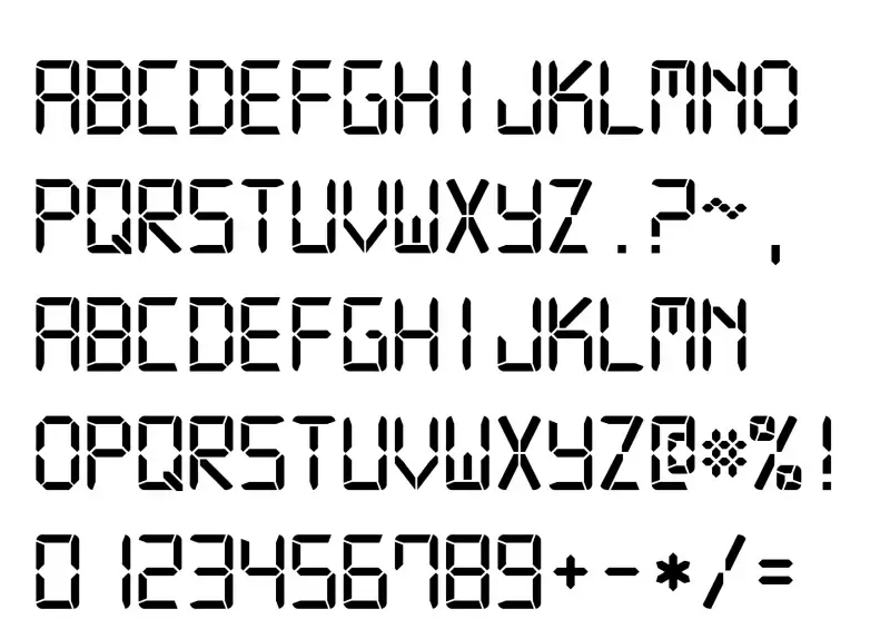 DS-Digital Font in truetype .ttf opentype .otf format free and easy ...