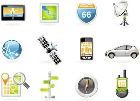 navigation icons colored modern symbols sketch