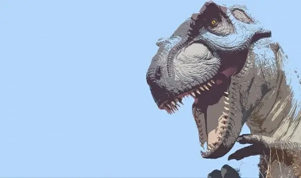 dinosaur replica blue