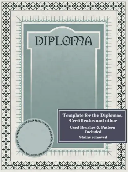 diplomas and certificates design vector template