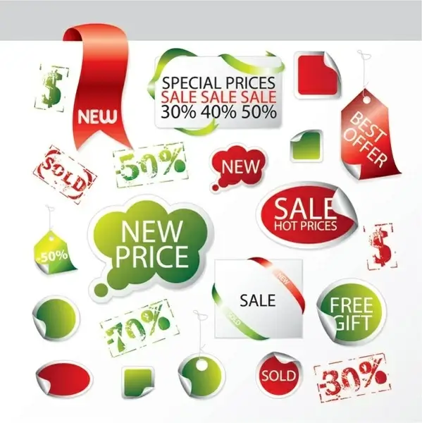 discount sale of decorative and practical icon vector elements