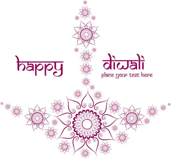 diwali card decorativel background vector