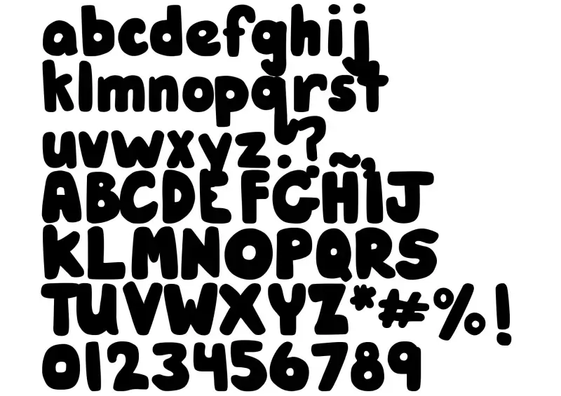 DJB Doodled Bits Font in truetype .ttf opentype .otf format free and