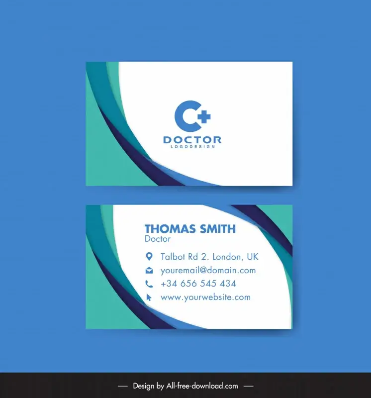 doctor business card template elegant design 
