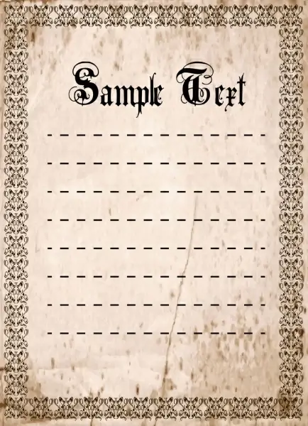document border template grunge vintage seamless design