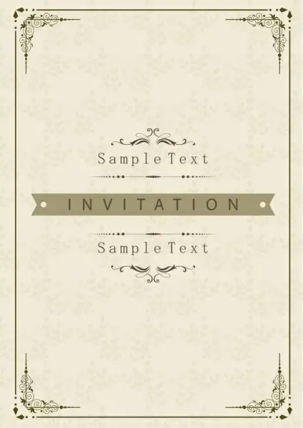 document cover template classical elegant decoration