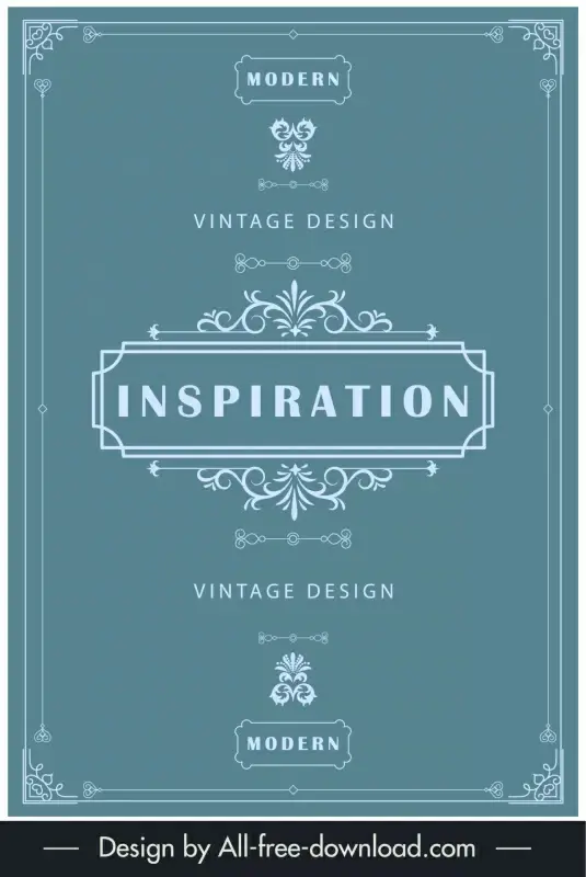 document cover template elegant vintage frames 
