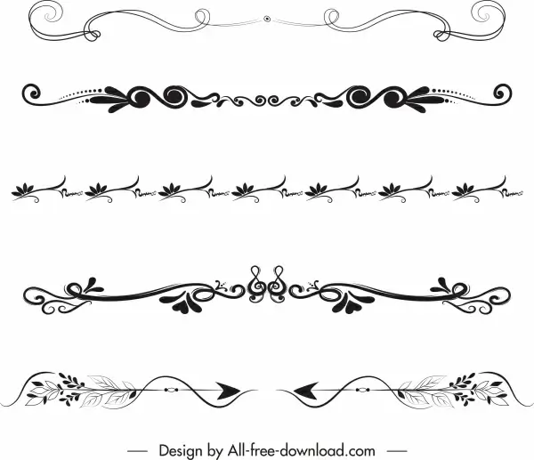 document decorative elements classical symmetric repeating curves decor