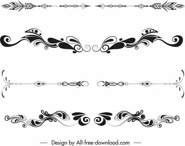 document decorative elements elegant classic symmetric shape