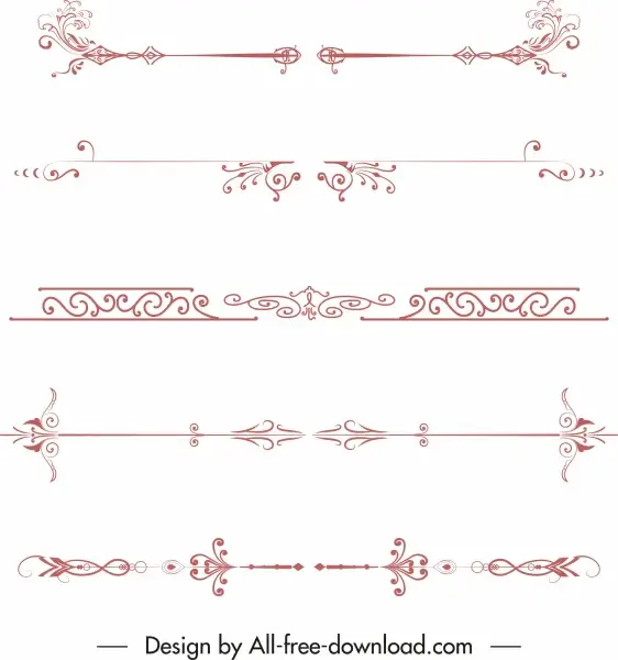 document decorative templates elegant classical symmetric shapes