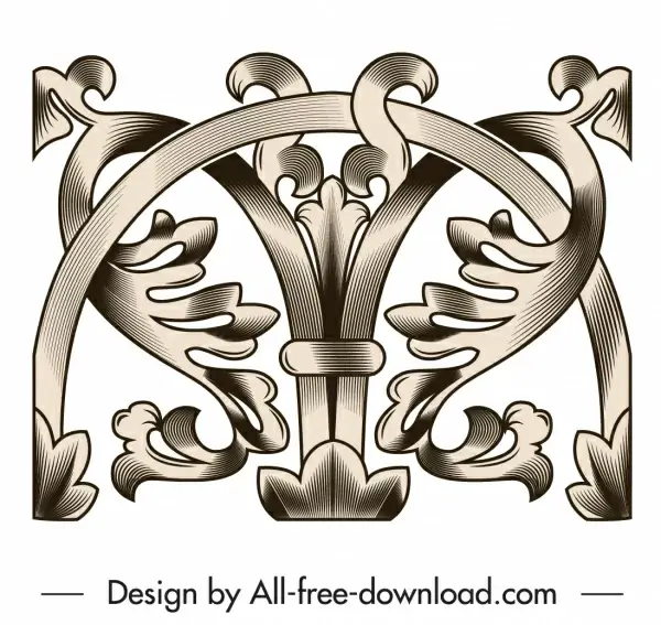 document design element elegant classical symmetrical decor