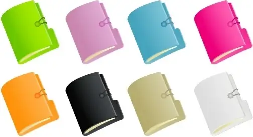 document folder sets collection in various colors