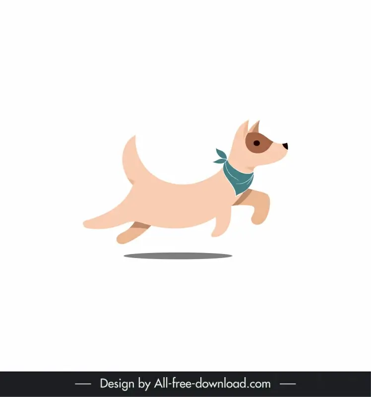 dog logo icon dynamic running sketch