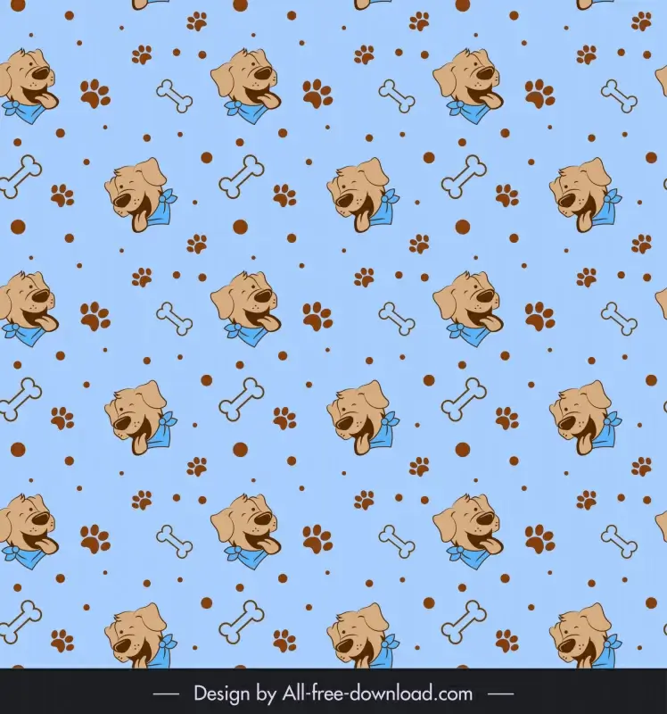 dog pattern cute repeating cartoon design