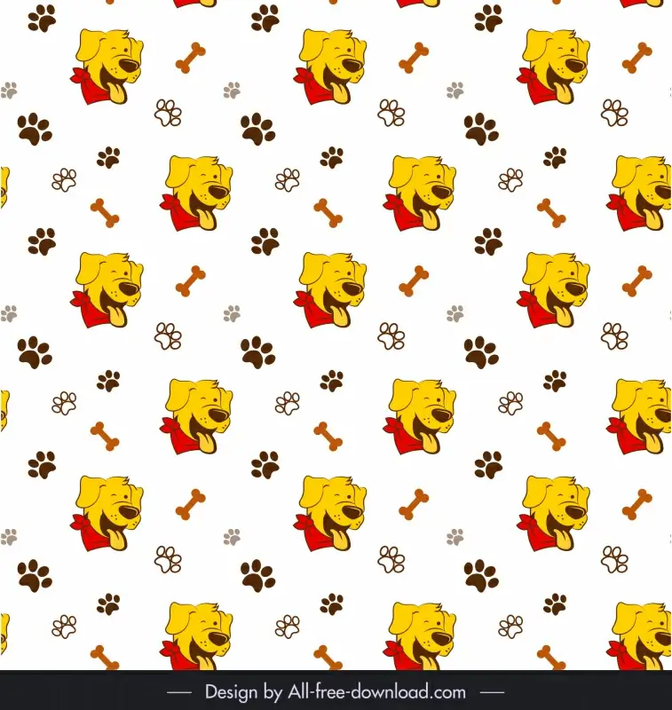  dog pattern cute repeating flat design