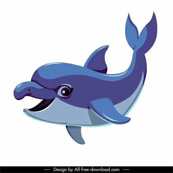 dolphin icon cute cartoon character sketch