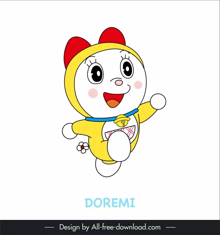 Doremi character icon dynamic cute cartoon outline Vectors graphic art  designs in editable .ai .eps .svg .cdr format free and easy download  unlimit id:6925592