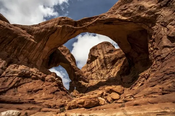 splendid stone landscape with natural arch shape