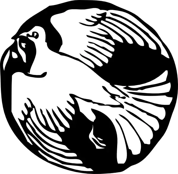 Dove In Circle clip art
