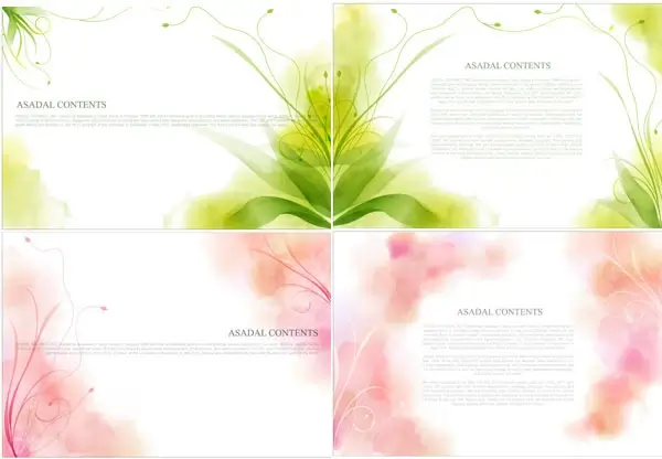 dream plant side backgrounds vector graphic