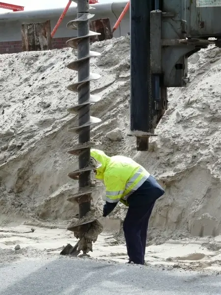drill construction equipment site
