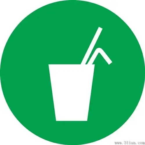 drinks icons vector green background