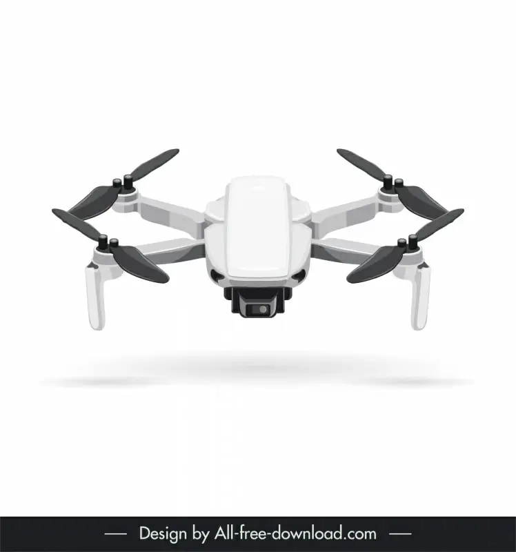 drone flycam device design element modern 3d symmetry