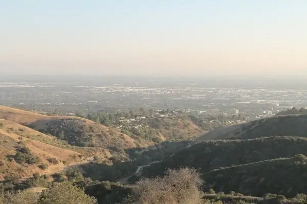 dry hills into the city