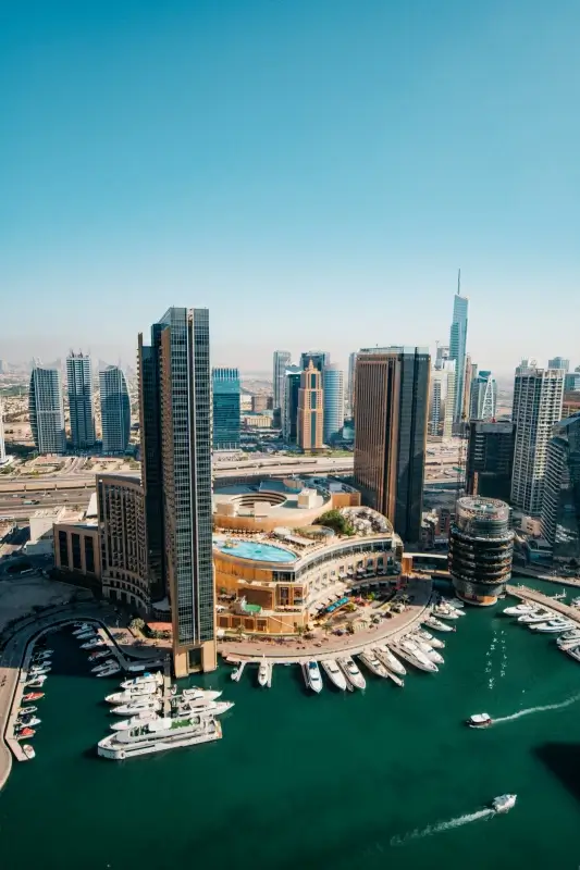dubai city center picture modern architectures marina bay