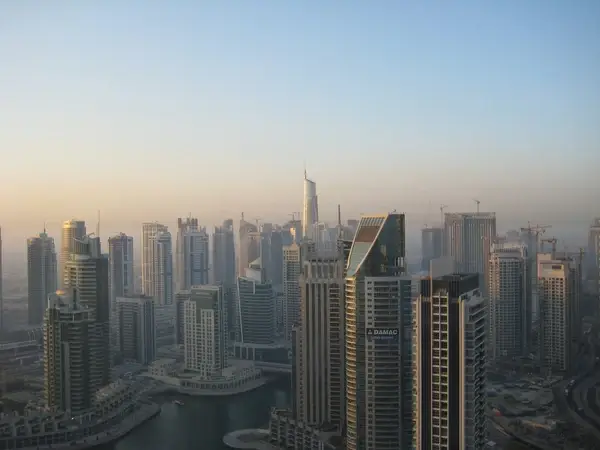 dubai skyline morning