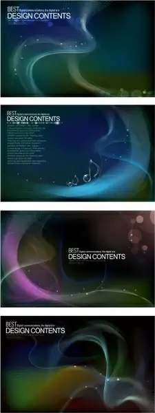 decorative light effect background template modern dark dynamic