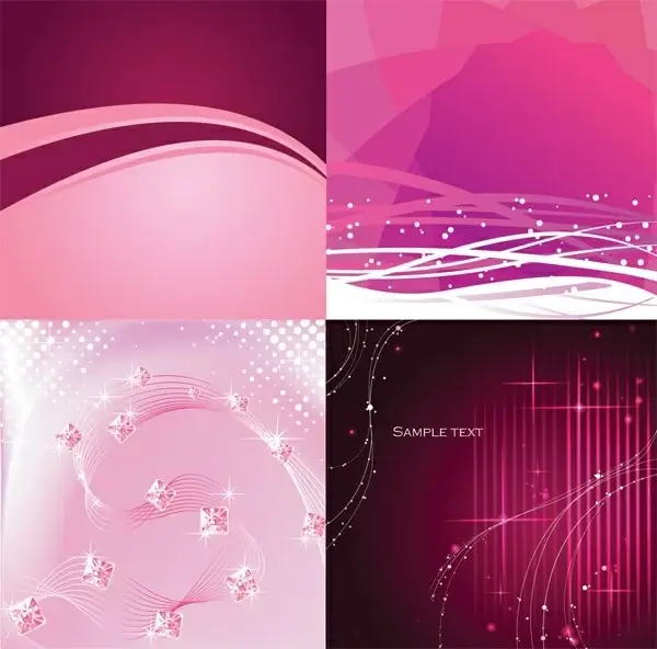 dynamic lines of pink and purple background vector