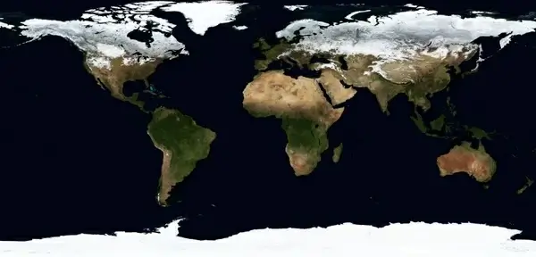 earth map winter