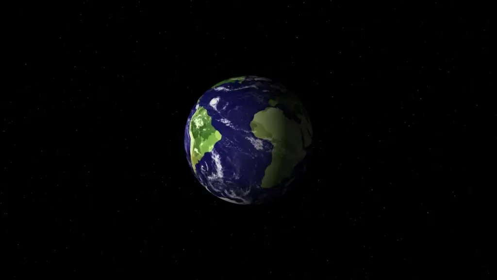 earth model moving in darkness