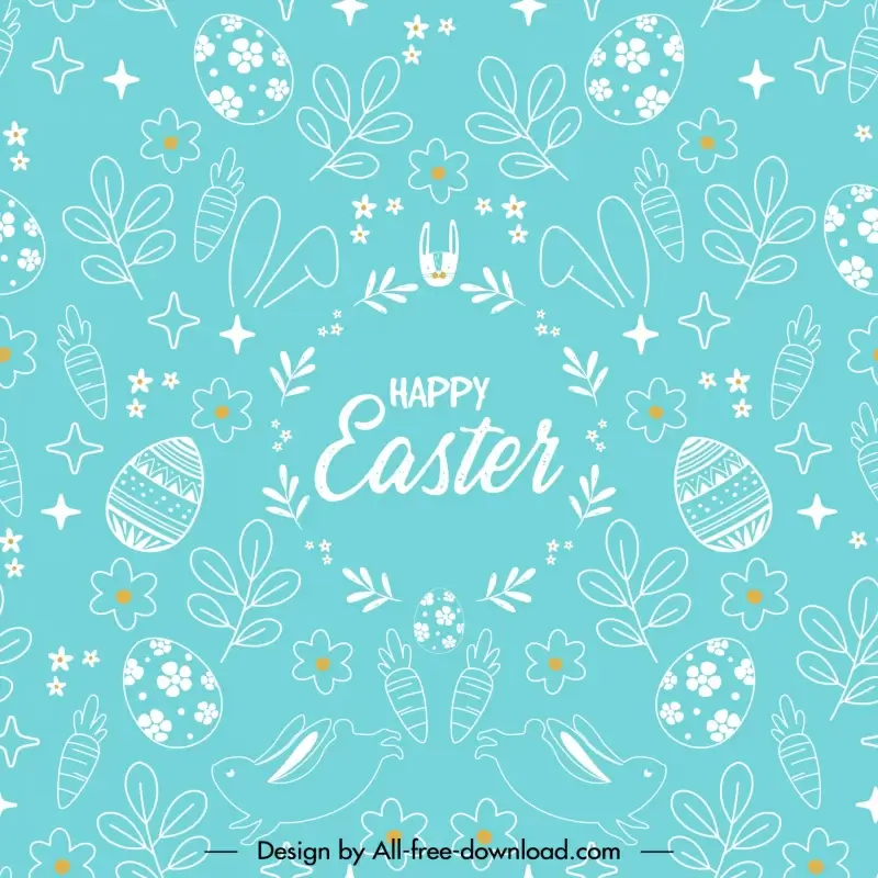 easter background preppy handdrawn classic design