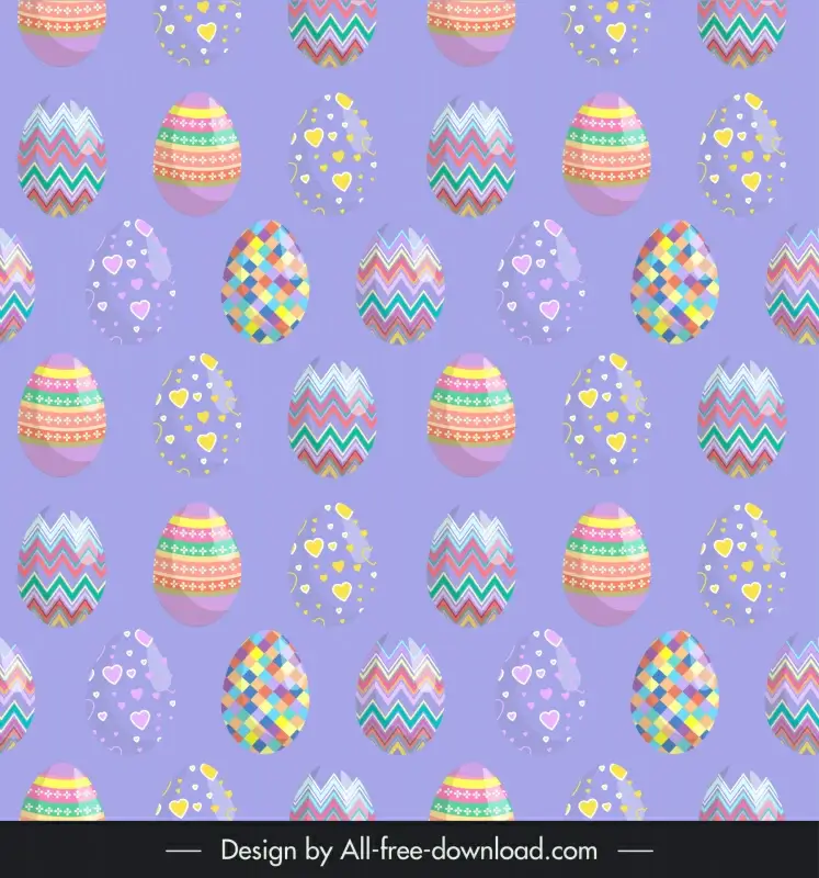  easter pattern template modern repeating eggs decor