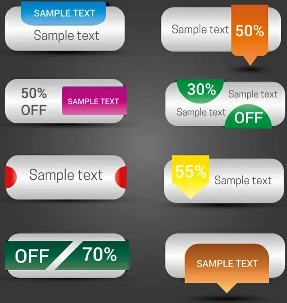 ecommerce website text buttons vector illustration