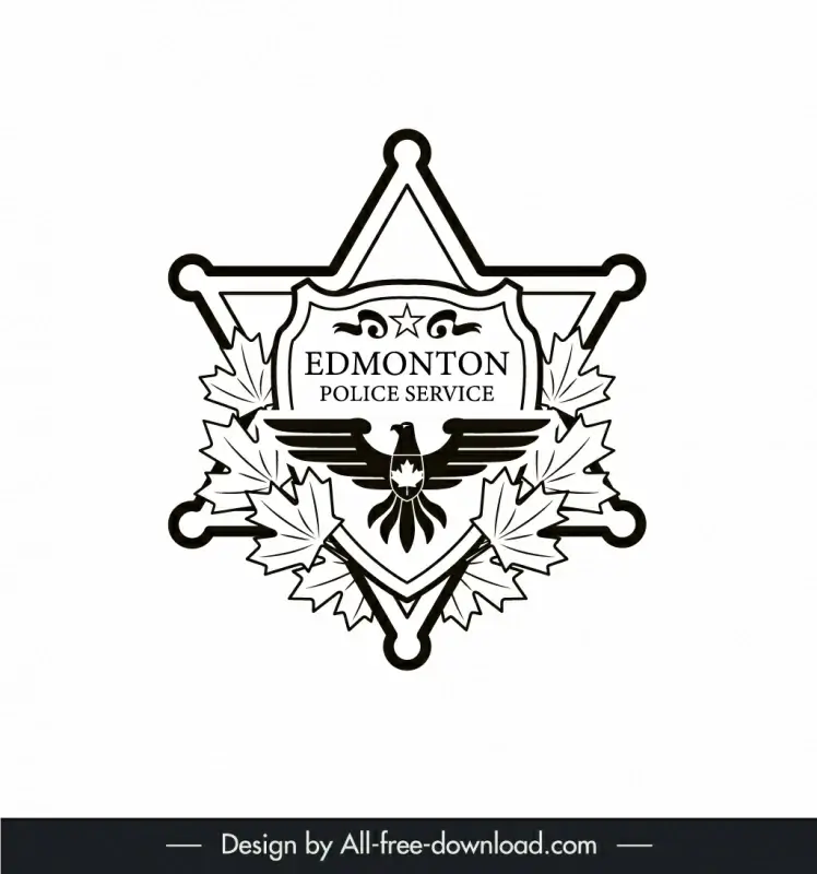 edmonton police service logo template symmetric star shape