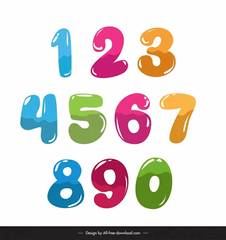 educational number design elements shadow decor
