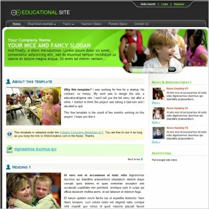 Educational Site Template 