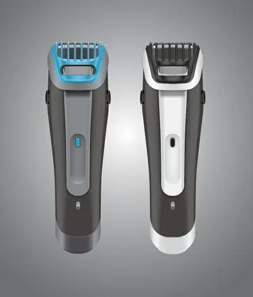 electric shaver sets realistic vector