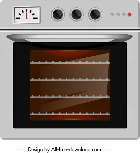 electronic microwave icon shiny colored modern sketch