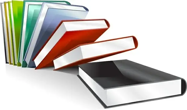 books icon shiny colorful 3d design